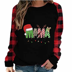 Купить Женский Рождественский Джемпер Элегантный Шикарный Рождественский Свитшот Смешной Графический Распродажа Пуловер Повседневная Мода Рождественский Клетчатый Узор Круглый Вырез Длинный Рукав Футболка со Свободным Свитером Уродливый Рождественский - Фото 1 Женский Рождественский Джемпер Элегантный Шикарный Рождественский Свитшот Смешной Графический Распродажа Пуловер Повседневная Мода Рождественский Клетчатый Узор Круглый Вырез Длинный Рукав Футболка со Свободным Свитером Уродливый Рождественский - Фото 1