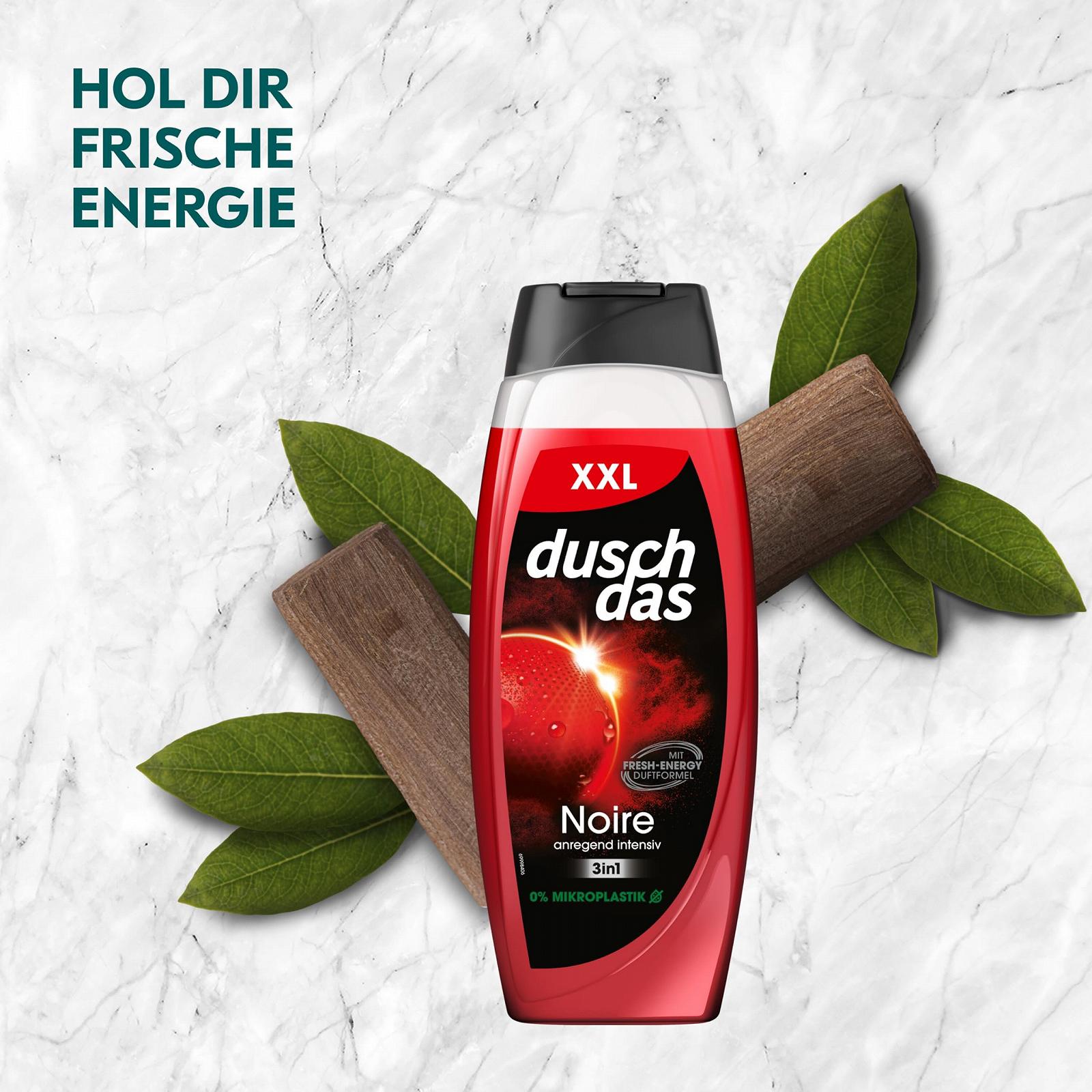 Гель для душу та шампунь 3-в-1 Duschdas Noire XXL Fresh Energy 450 мл (5 шт.), фото №5