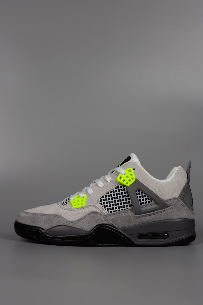 Кроссовки Nike Air Jordan 4 Retro Grey light green, фото №5
