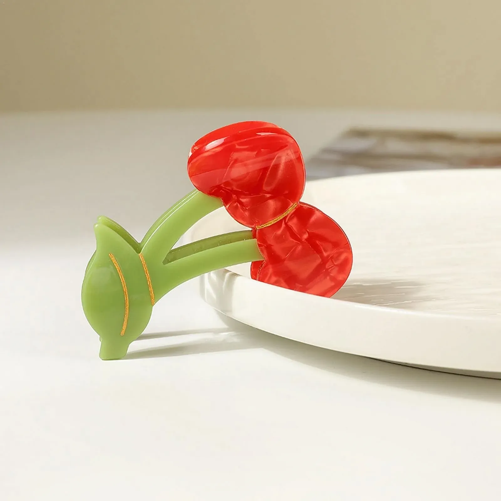 Заколка для волос Вишня - Уникальные заколки, Красные заколки, Вишневые аксессуары для волос, Вишневые заколки для тонких, коротких или длинных волос, фото №6 Заколка для волос Вишня - Уникальные заколки, Красные заколки, Вишневые аксессуары для волос, Вишневые заколки для тонких, коротких или длинных волос, фото №6