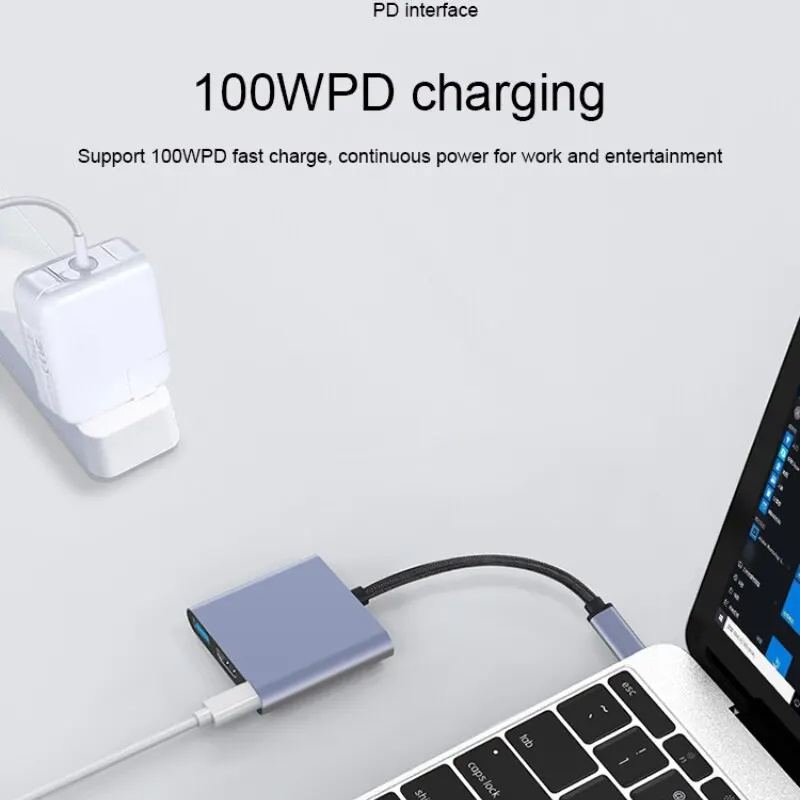 USB-хаб Onvian адаптер HUB 3in1 USB-C to USB 3.0/HDMI/USB-C для Nintendo Switch, NoteBook, фото №9