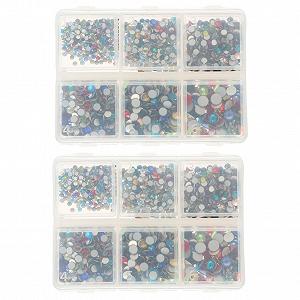 Стрази Плоскі для дизайну нігтів Healeved, блискучі - Фото 1