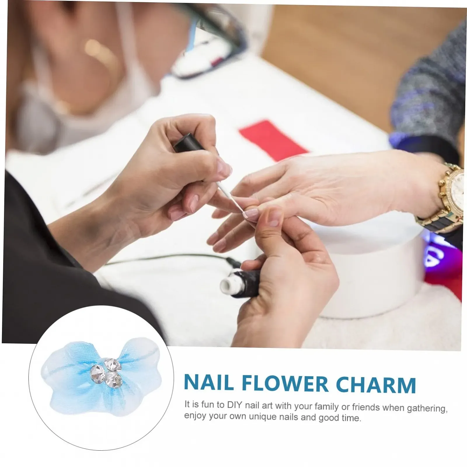 Стразы для дизайна ногтей Healeved, 10 шт., Цветочная подвеска для ногтей, Орнамент, Украшение для ногтей, Декор для женщин, фото №6