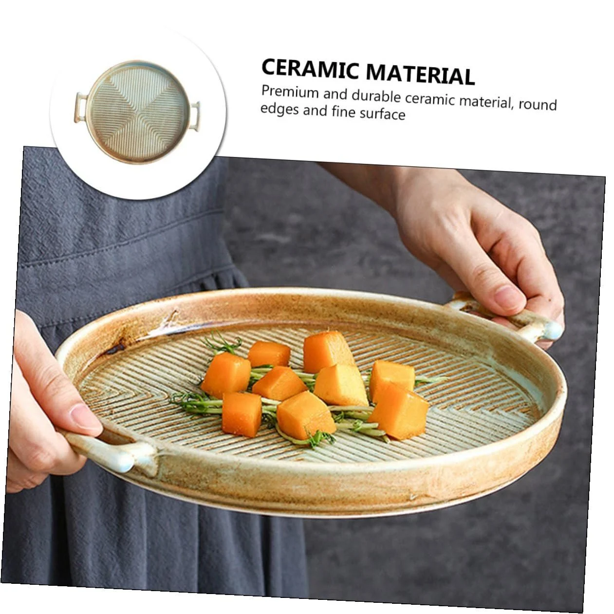 Форма для запекания Gadpiparty Vintage керамическая фарфоровая с двойными ручками, фото №4