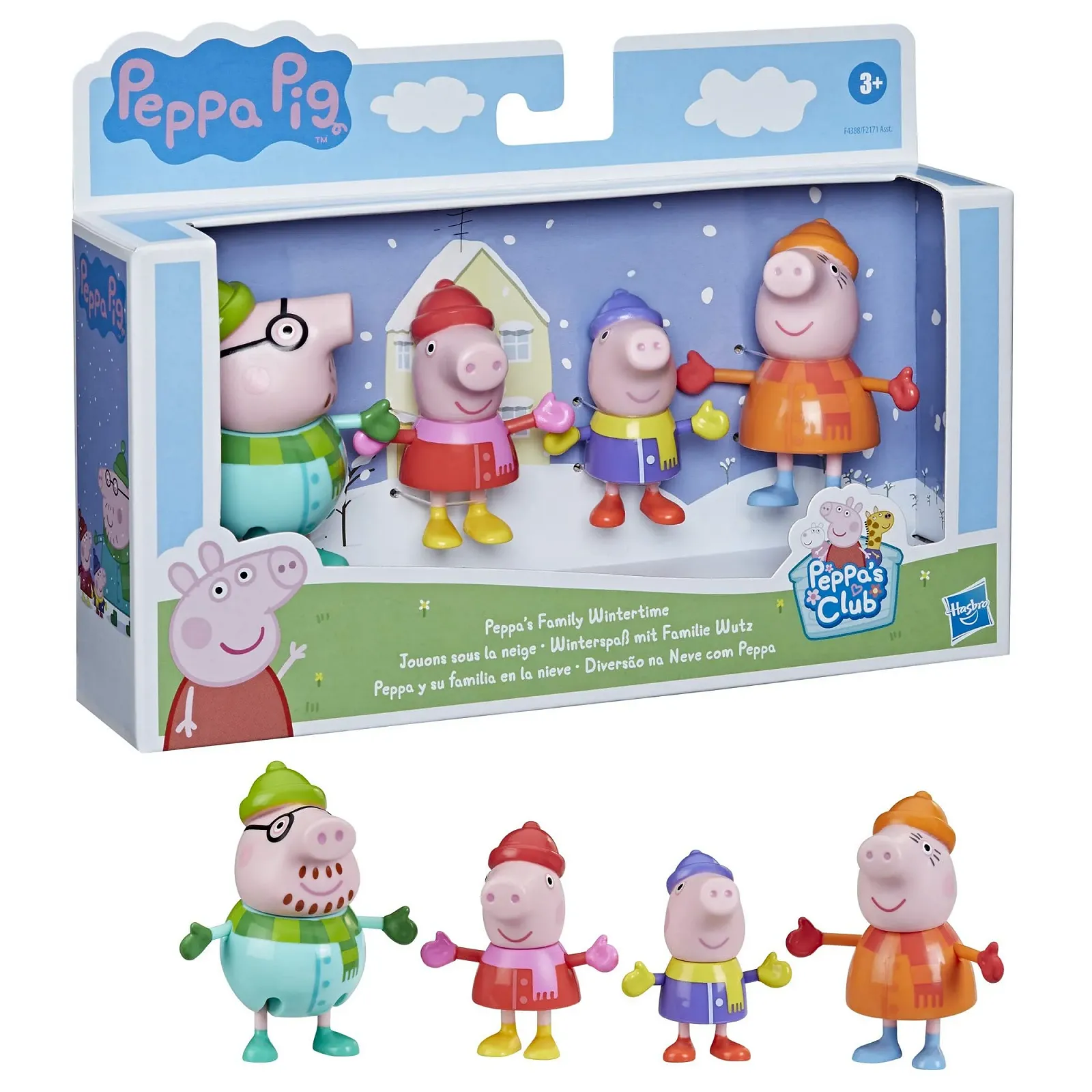 Игровая фигурка Hasbro Peppa Pig Family Figures F4388 Набор 4 шт. 4 Mod. SDOS Разноцветная, фото №2