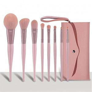 Набор кистей для макияжа Meecaa Professional с сумкой Розовый 2 synthetic.ua - Фото 1