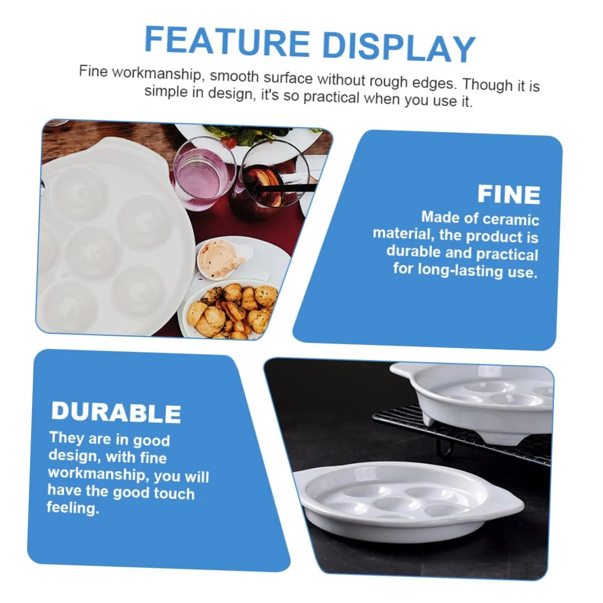 Форма для равликів VICASKY набір 2 шт. кераміка на 6 та 12 отворів біла, фото №3 Форма для равликів VICASKY набір 2 шт. кераміка на 6 та 12 отворів біла, фото №3