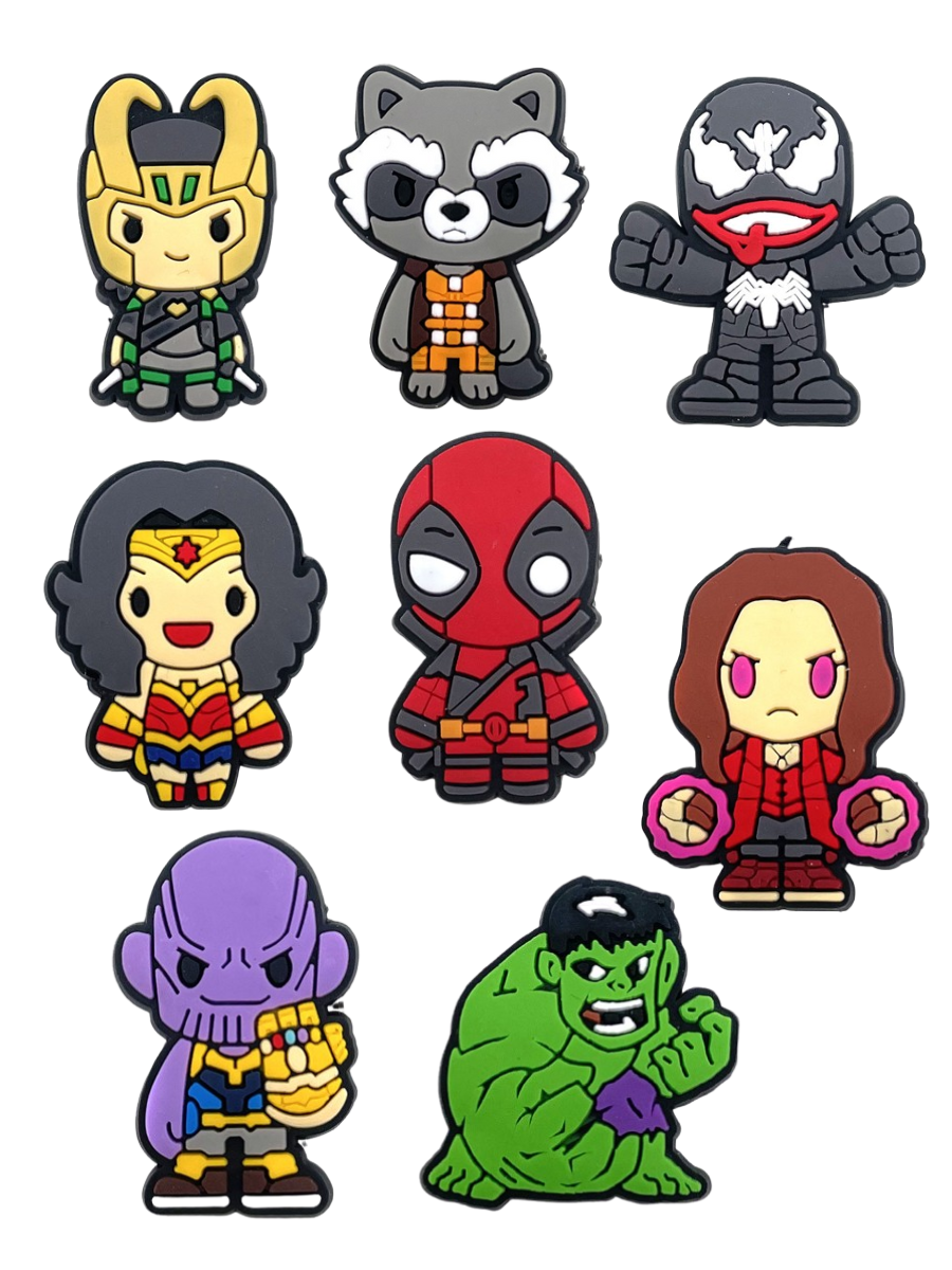 Джибитсы Марвел Marvel 8 шт аксессуары Крокс украшение, фото №1