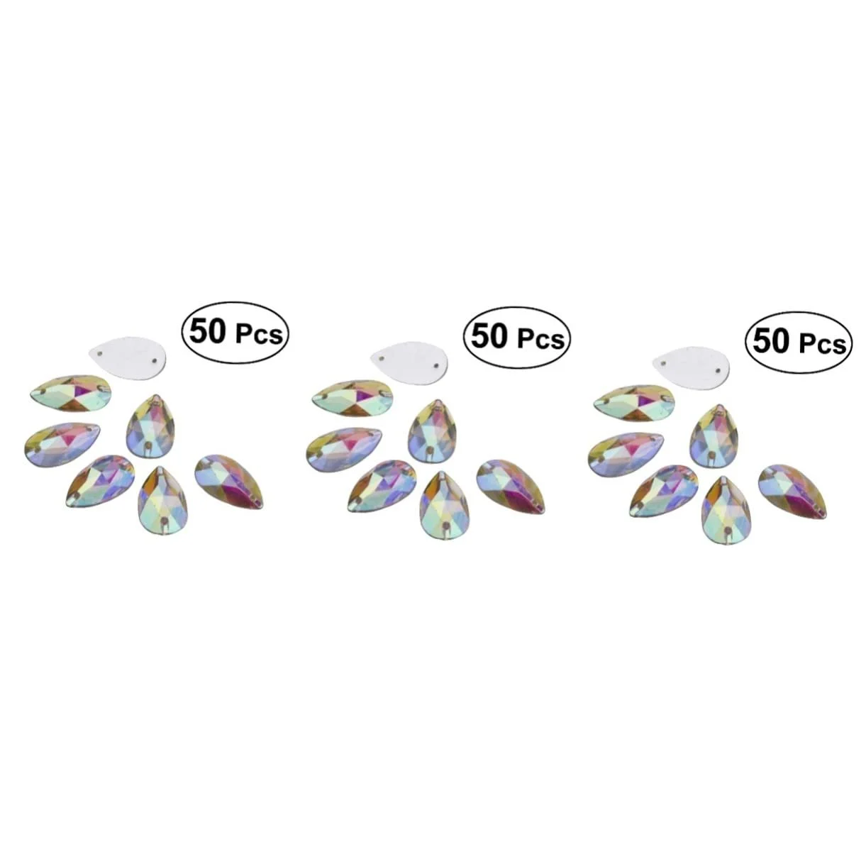 Стрази Краплеподібні POPETPOP 150 шт. AB кольору, фото №9