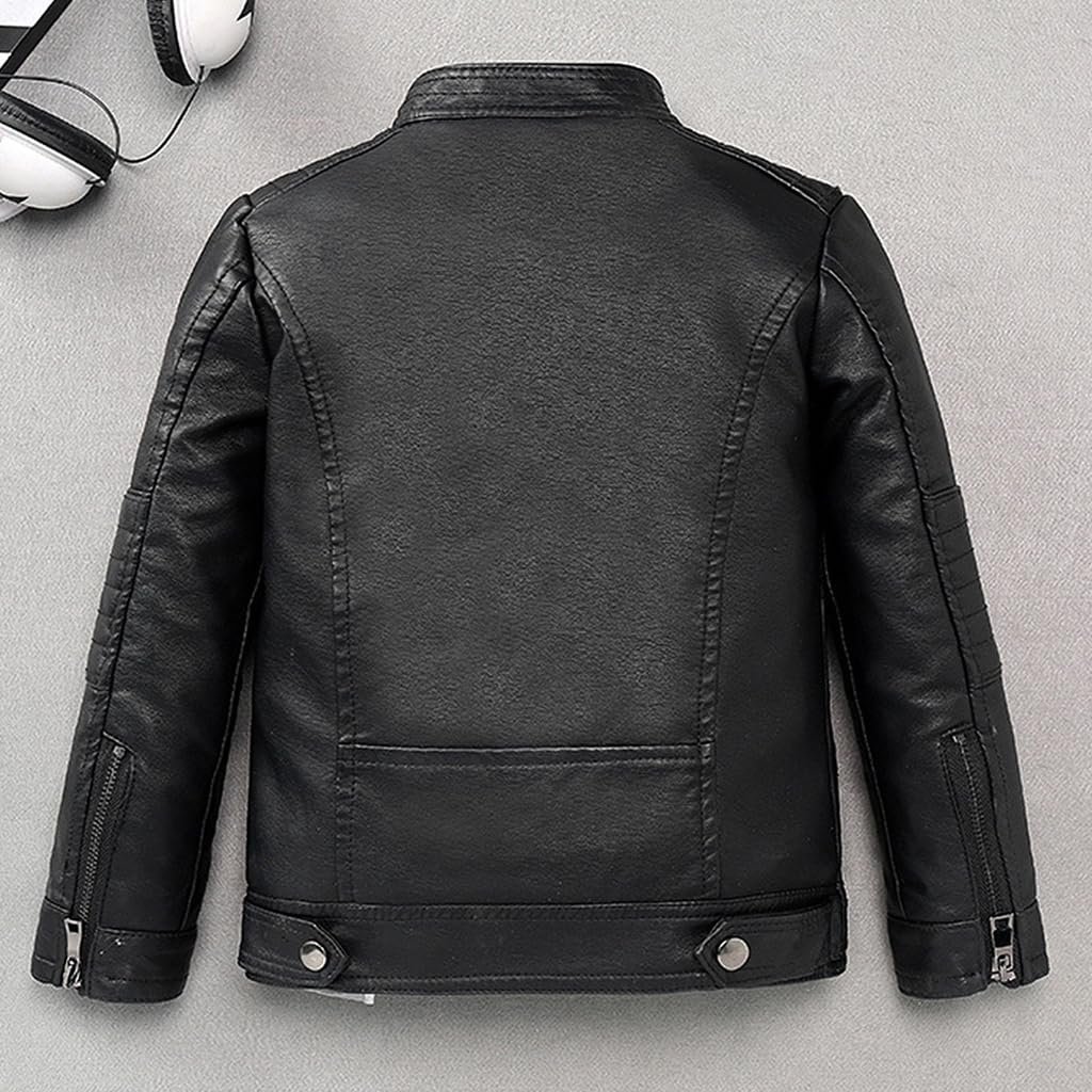 Шкіряна куртка Linboo Дитяча куртка-бомбер мотоциклетна байкерська куртка зі штучної шкіри для дівчаток Перехідна куртка Весна Осінь, фото №2 Шкіряна куртка Linboo Дитяча куртка-бомбер мотоциклетна байкерська куртка зі штучної шкіри для дівчаток Перехідна куртка Весна Осінь, фото №2