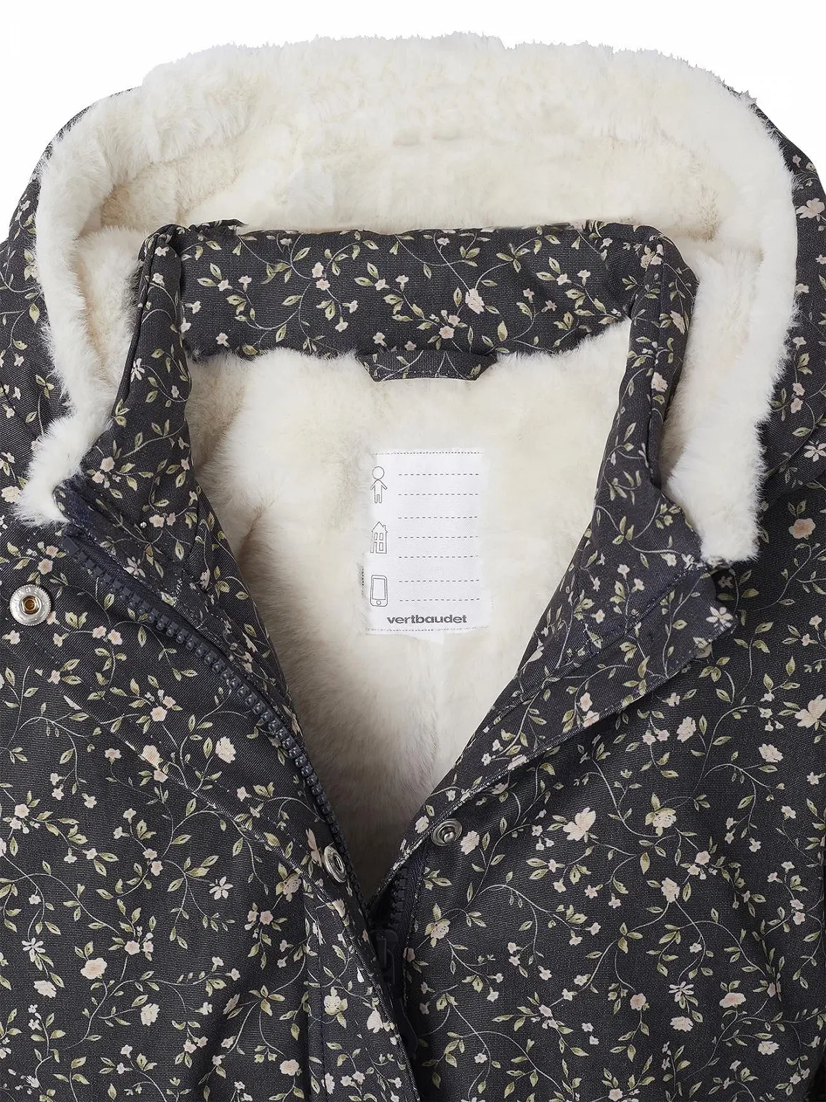 Куртка з капюшоном Vertbaudet для дівчат з підкладкою зі штучного хутра та переробленим наповнювачем, фото №4