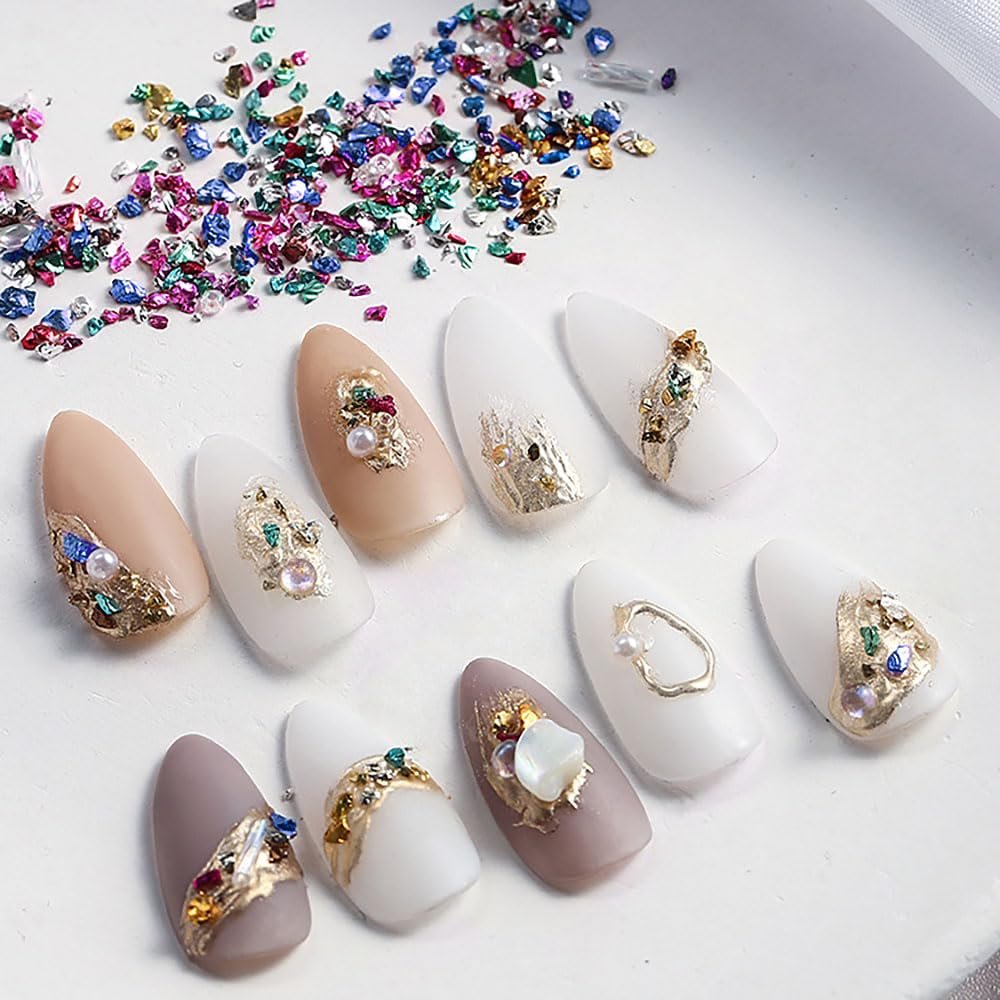 Нерегулярні Кольорові подрібнені камені для нігтів Міні 3D, фото №3