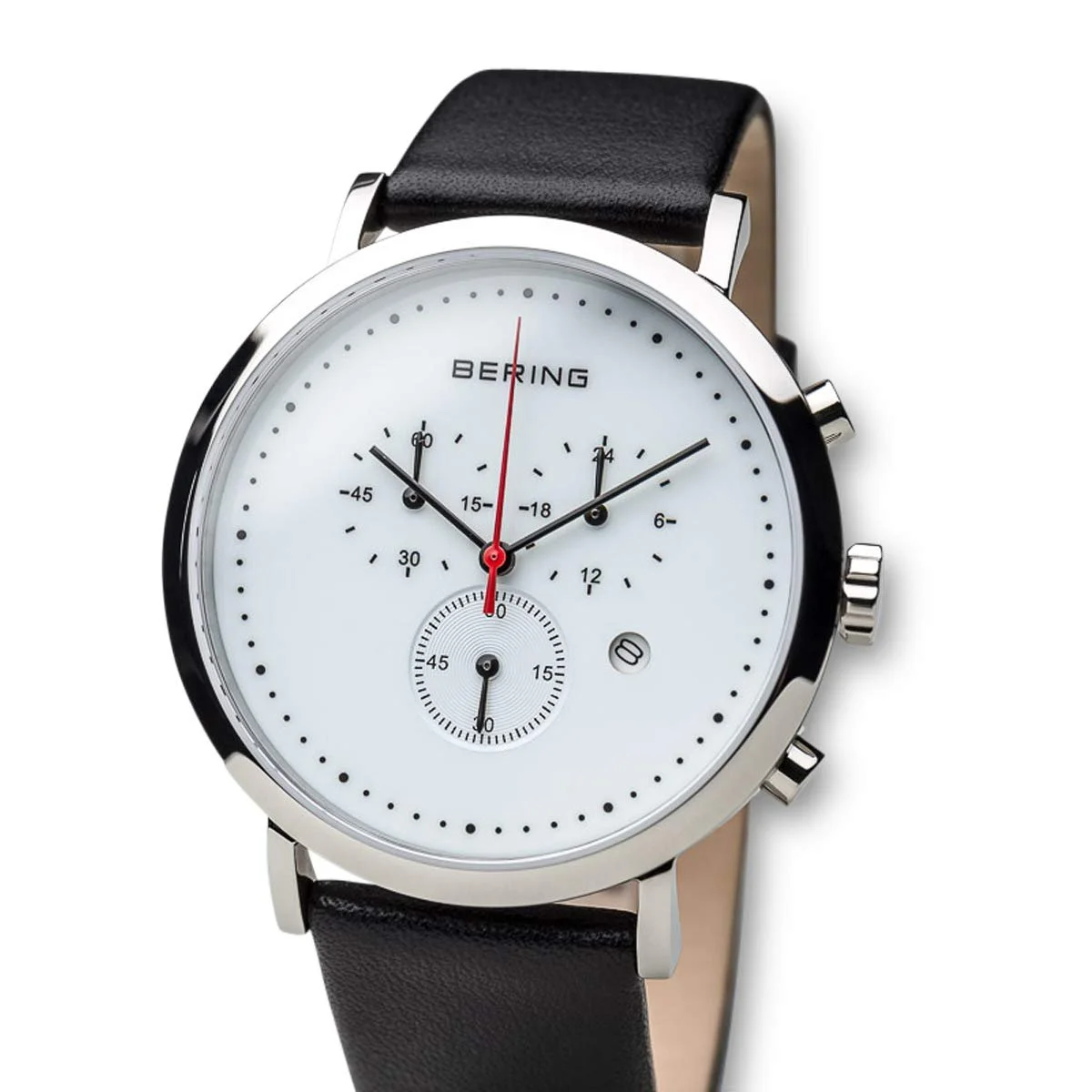 Мужские часы Кварцевые BERING 40 мм Нержавеющая сталь Кожаный ремешок Сапфировое стекло 5 ATM 10540, фото №3 Мужские часы Кварцевые BERING 40 мм Нержавеющая сталь Кожаный ремешок Сапфировое стекло 5 ATM 10540, фото №3