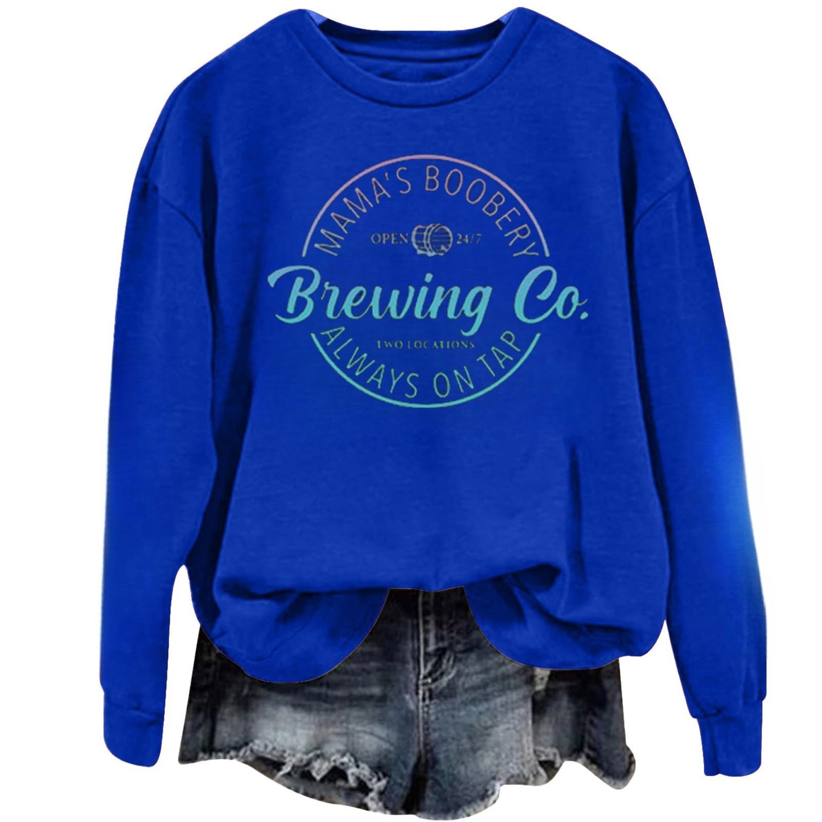 Женская толстовка Generisch без капюшона Спортивные топы Женский винтажный принт Базовая туника Круглый вырез Печать букв Летние топы Женский сексуальный круглый вырез Костюм на Хэллоуин Женский большой размер Пальто, фото №1