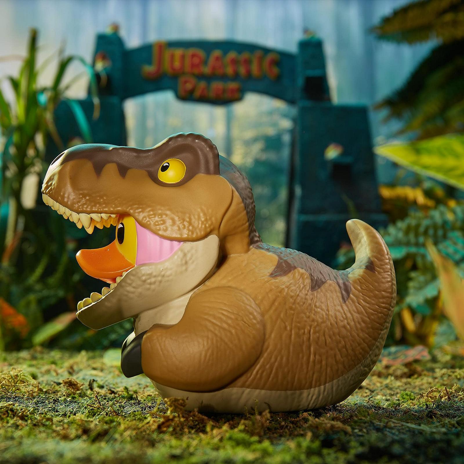 Фігурка гумової качки T-Rex Jurassic World Rebirth Collectible Vinyl TUBBZ Box Edition, фото №5