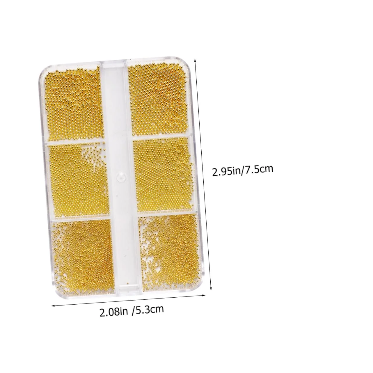 Биссер для ногтей Healvian, набор 4 коробки, сталь, для украшений, серебристый, фото №2