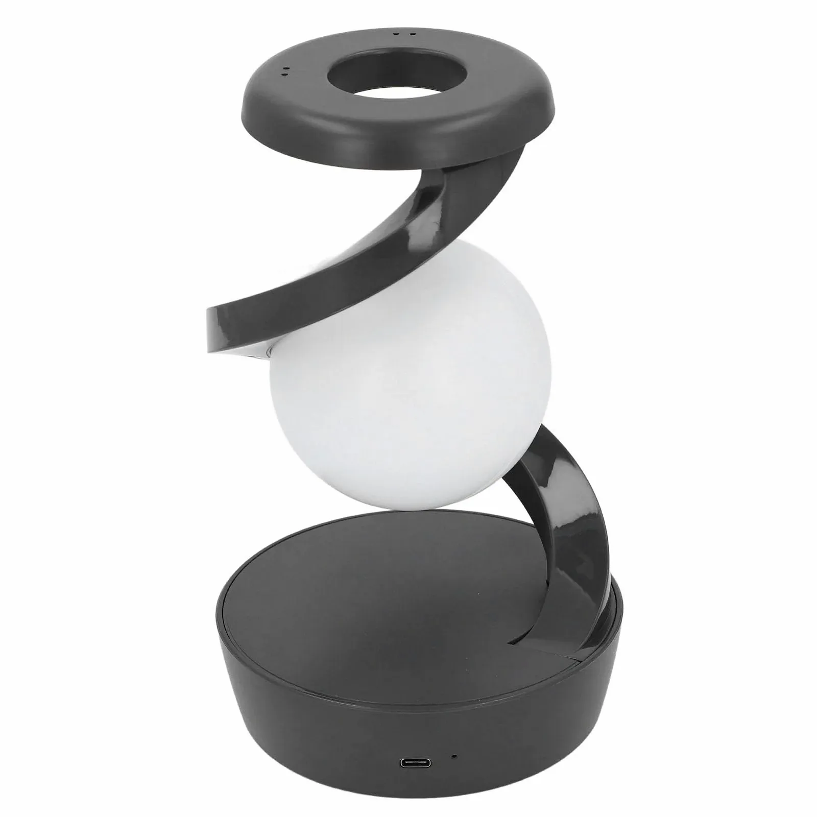 Настільна лампа Hyuduo Spiral Bedside Lamp левітація 3D LED акумуляторна USB-C сіра, фото №7