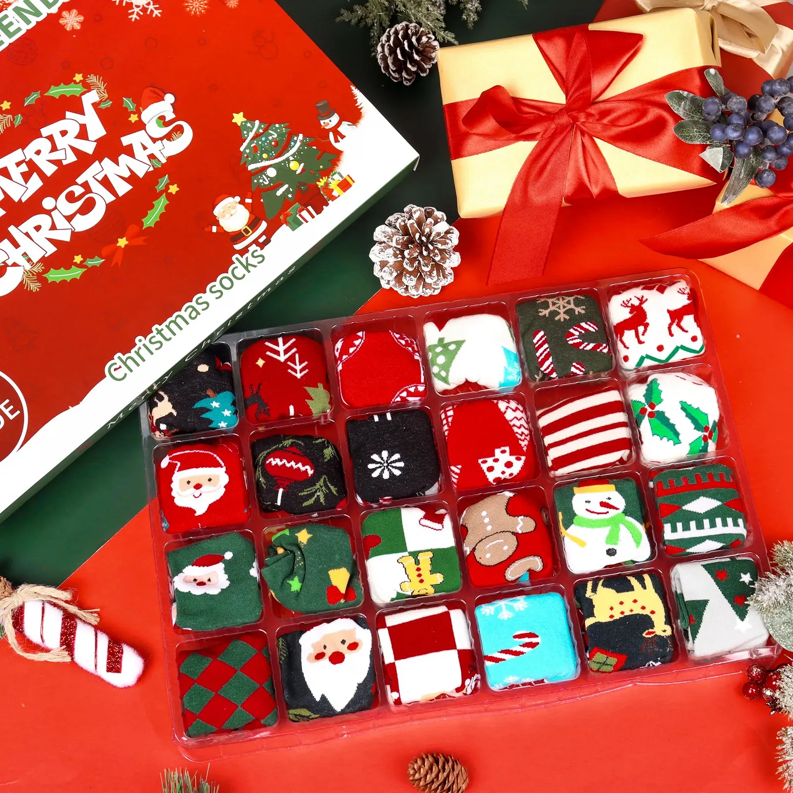 Жіночі шкарпетки Belloxis Advent Calendar 2025 12 пар, фото №4