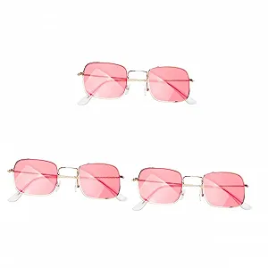 Солнцезащитные очки Квадратные Ретро PACKOVE Красная оправа - Фото 1