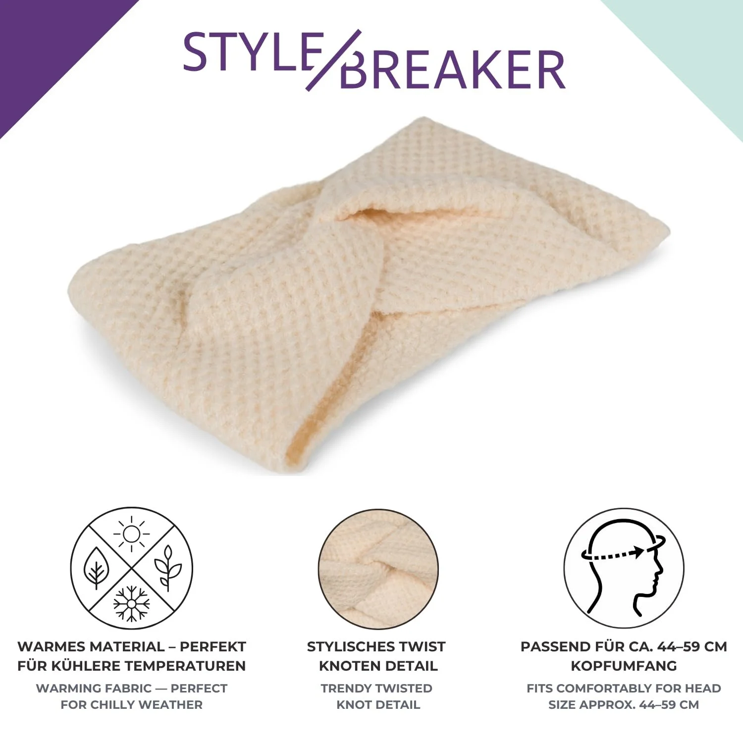 В'язана Пов'язка styleBREAKER 04026060, фото №3 В'язана Пов'язка styleBREAKER 04026060, фото №3