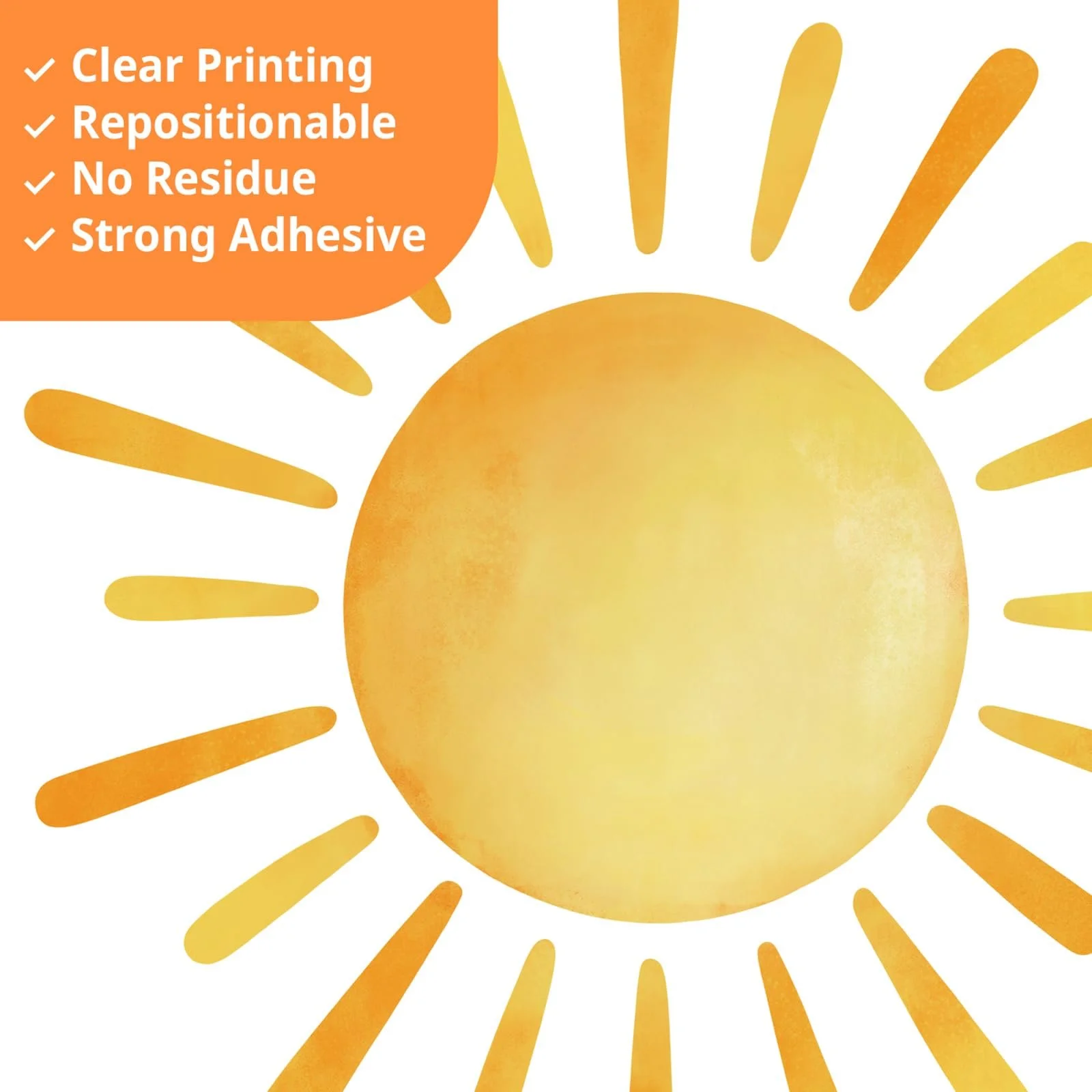 Наклейка на стену DECOWALL FH4-2432 Акварельная радуга и цитаты Большая Разноцветная, фото №5