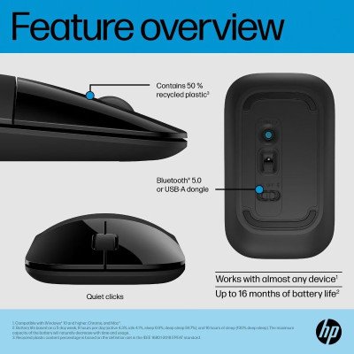 Мышка HP Z3700 Dual Wireless/Bluetooth Black (758A8AA), фото №8 Мышка HP Z3700 Dual Wireless/Bluetooth Black (758A8AA), фото №8