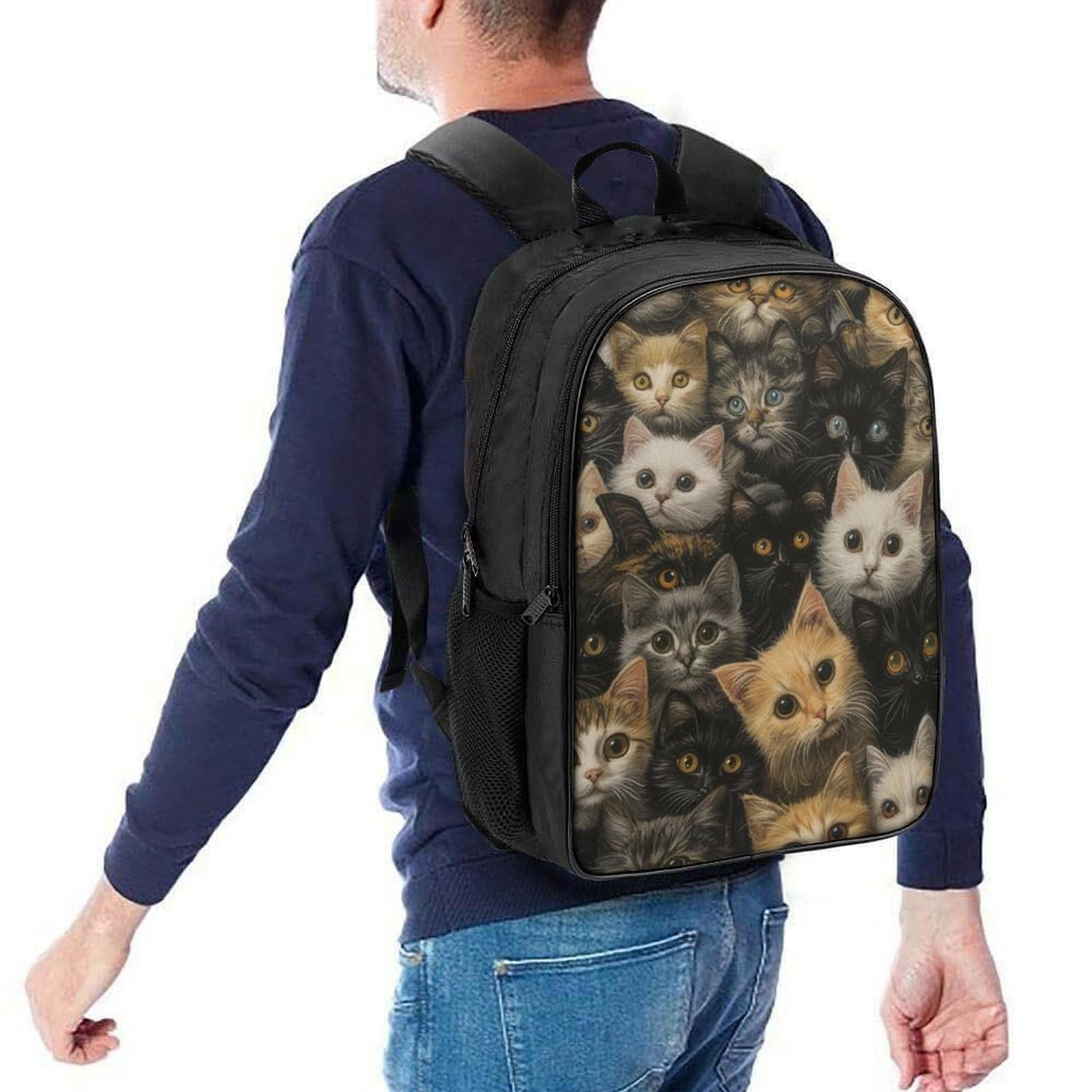 Рюкзак Школьный MXRMXR Cute Cat для Девочек Подростков для Начальной Школы Детский Повседневный 40 x 28 x 16 см, Стиль, фото №5