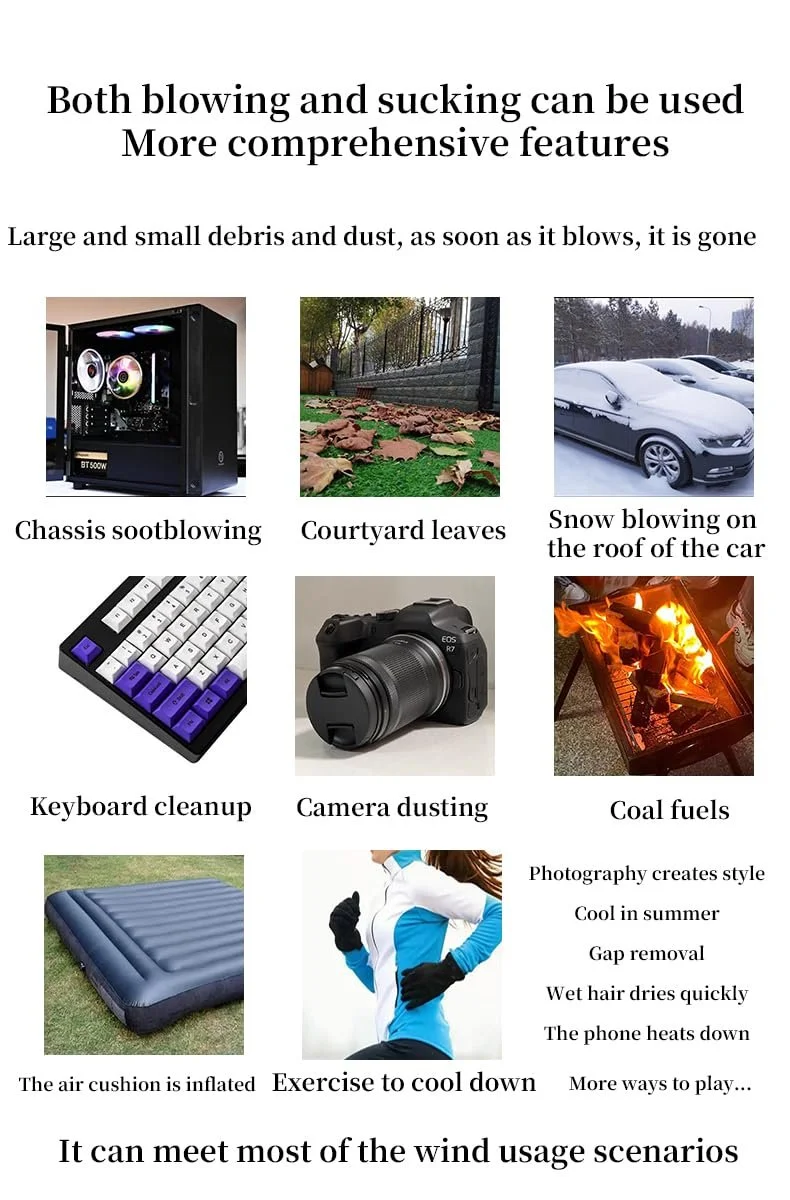 Электрическая воздуходувка Kuahome 130,000 rpm 4 скорости аккумуляторная, фото №3 Электрическая воздуходувка Kuahome 130,000 rpm 4 скорости аккумуляторная, фото №3