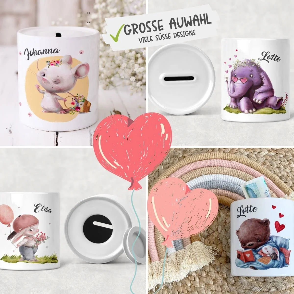 Скарбничка Mikalino Animals from the Farm керамічна, фото №7