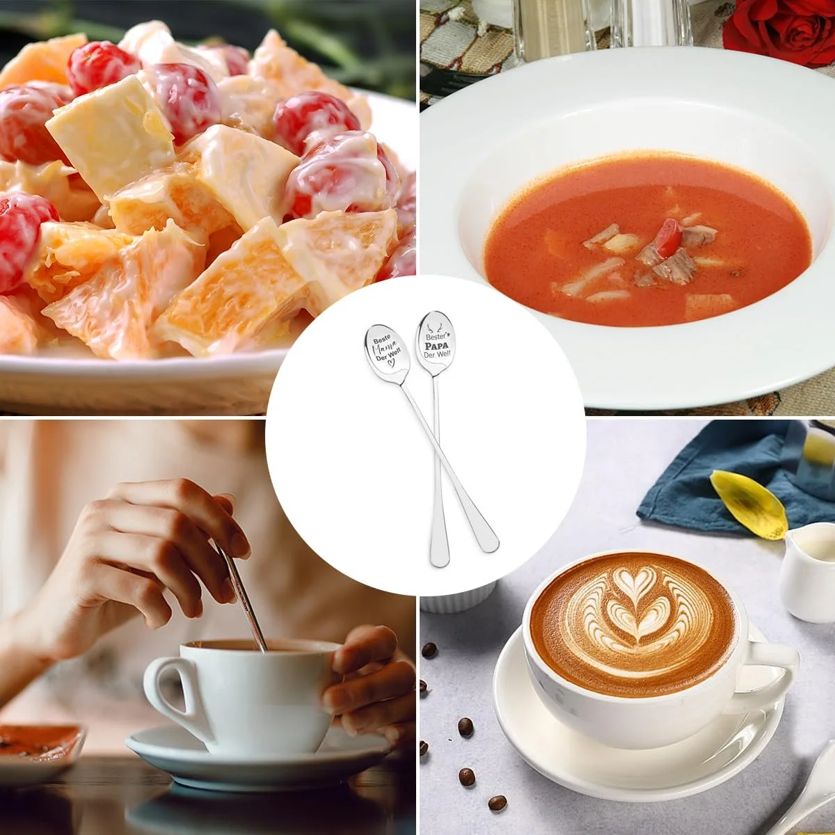 Набор из 2 элегантных гравированных ложек для мамы и папы, персональный и ностальгический подарок для дорогих мамы и папы, лучшим маме и папе на день рождения, подарки на Пасху Стиль 1, фото №7