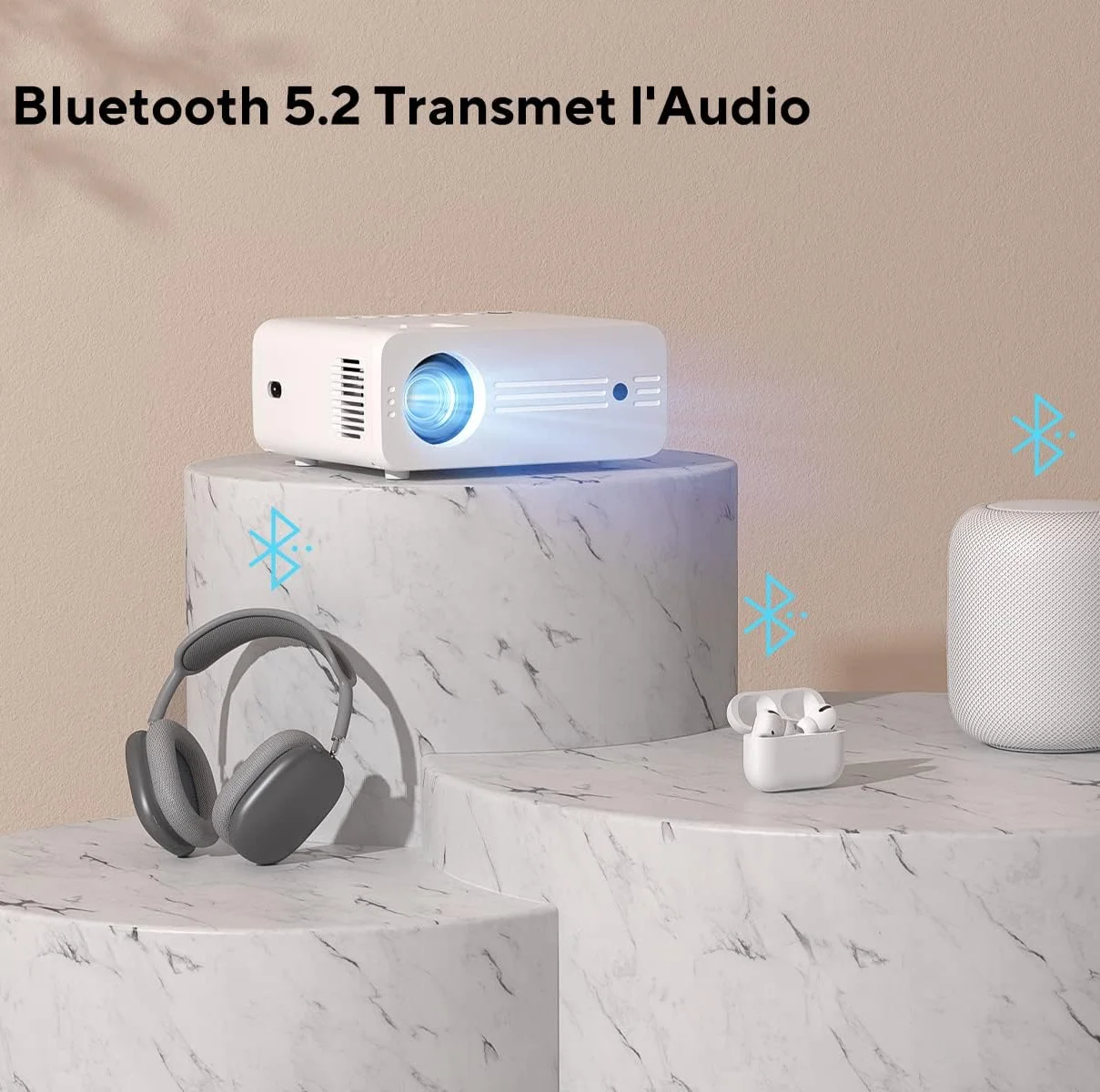 Проектор Akiyo O7 Full HD Wi-Fi Bluetooth, фото №5 Проектор Akiyo O7 Full HD Wi-Fi Bluetooth, фото №5