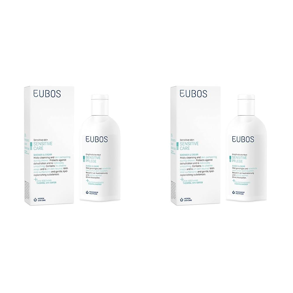 Лосьон-крем для душа Eubos Sensitive 200 мл для чувствительной и сухой кожи (2 шт. в упаковке), фото №1