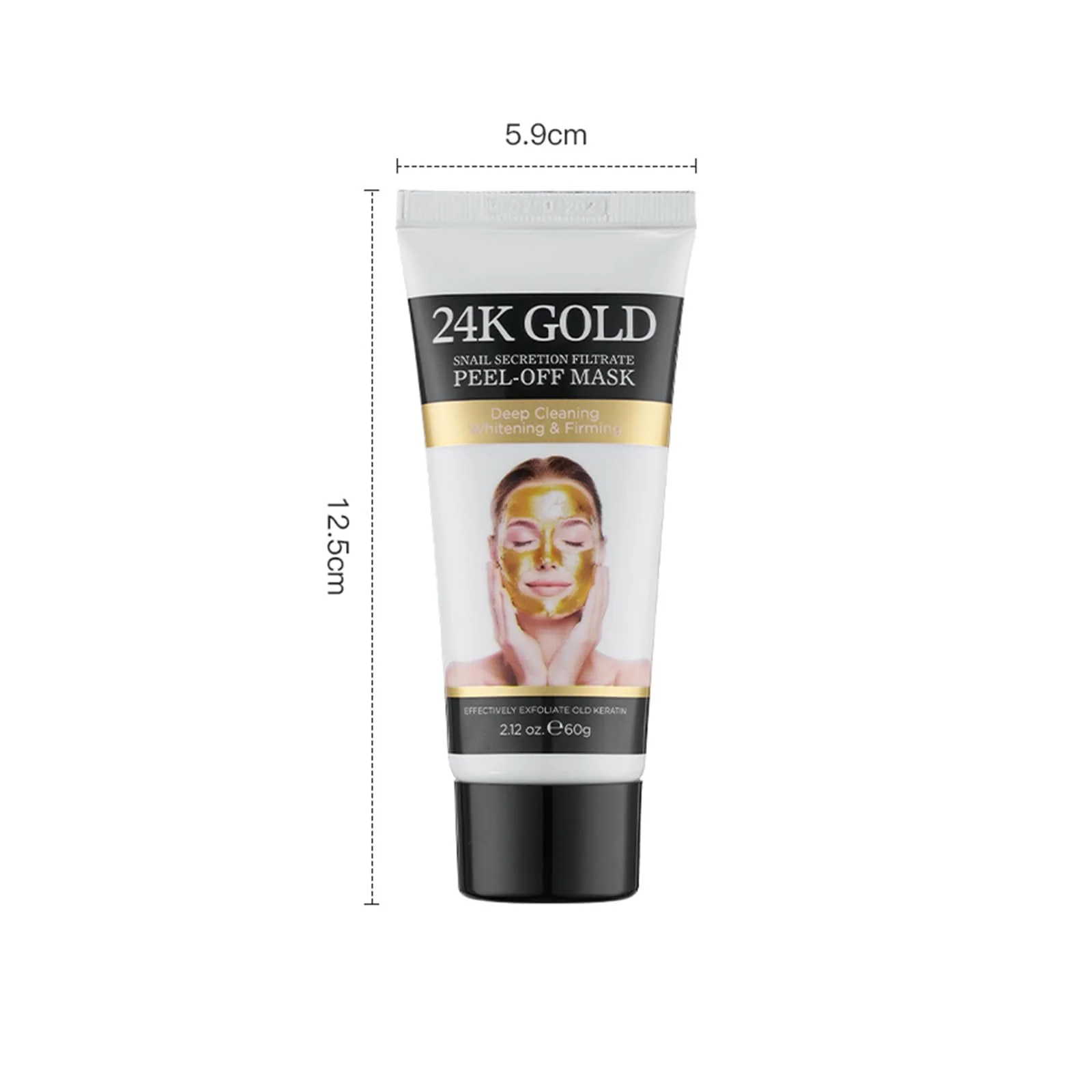 Маска-плівка для обличчя 24k Gold Snail Secretion, набір 2 шт, антивікова, для глибокого очищення, фото №7