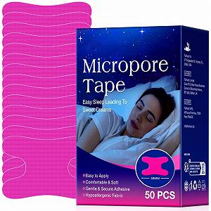 Смужка для рота 50% для сну та зменшення хропіння, еластична застібка для дорослих, підходить для щоденного використання та подорожей - Фото 1