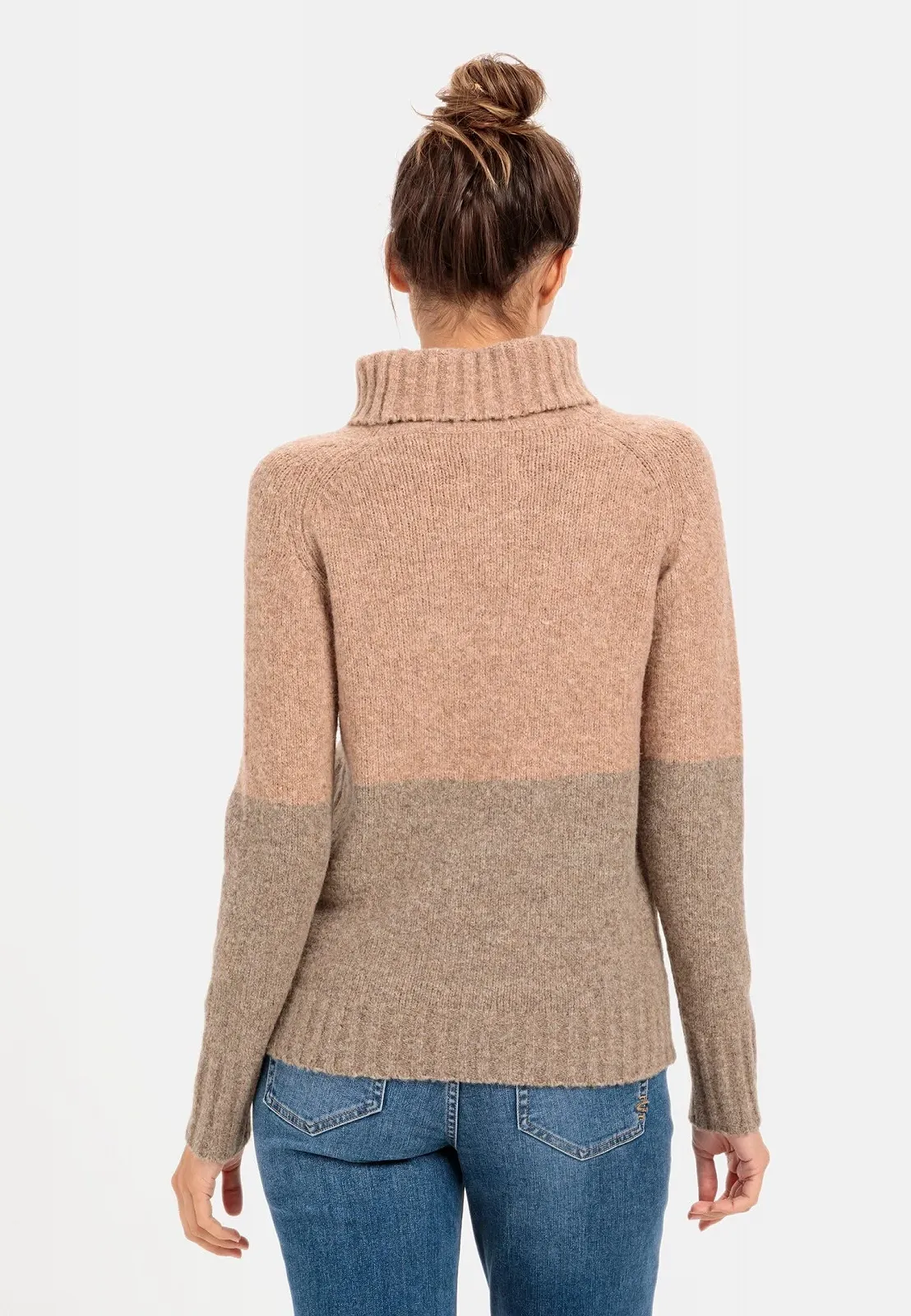 Вязаний светр з високим коміром camel active Жіночий, фото №3 Вязаний светр з високим коміром camel active Жіночий, фото №3