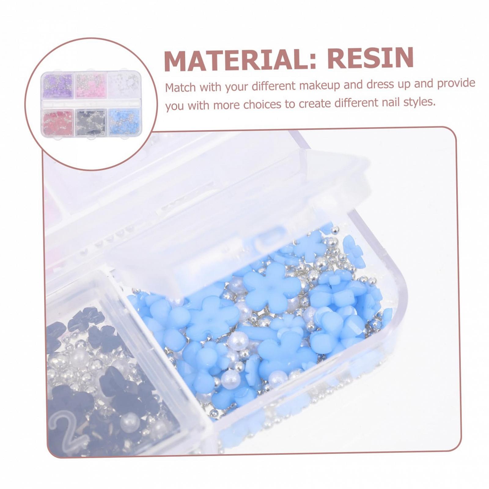 Підвіска для нігтів Квітка з п'ятьма пелюстками NOLITOY, 1 коробка, фото №3