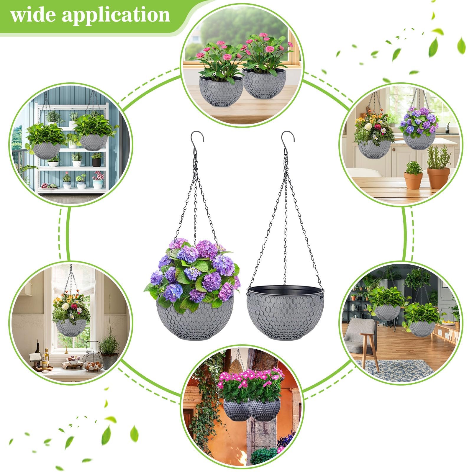 Підвісні квіткові горщики Набір з 2 шт. 21 cm, фото №6