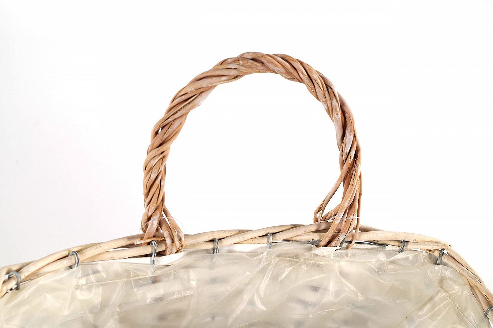 Настінні кошики Kobolo набір 3 шт. дерево з плівкою Сірий, фото №4