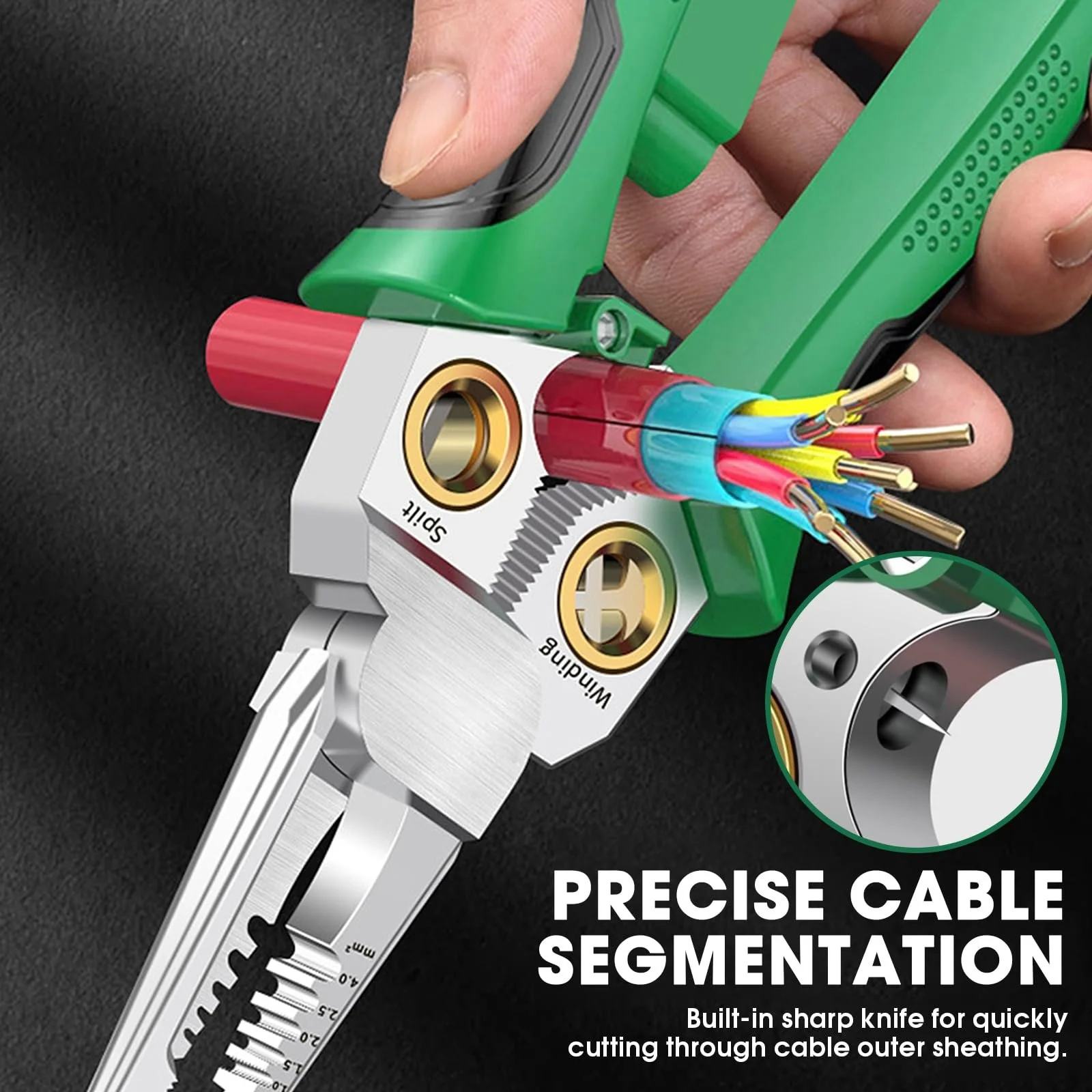 Стриппер многофункциональный с функцией измерения тока 3Cr13 12-250V AC/DC, фото №6