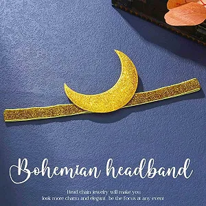 Обруч Луна Блестки Головной убор synthetic.ua - Фото 1