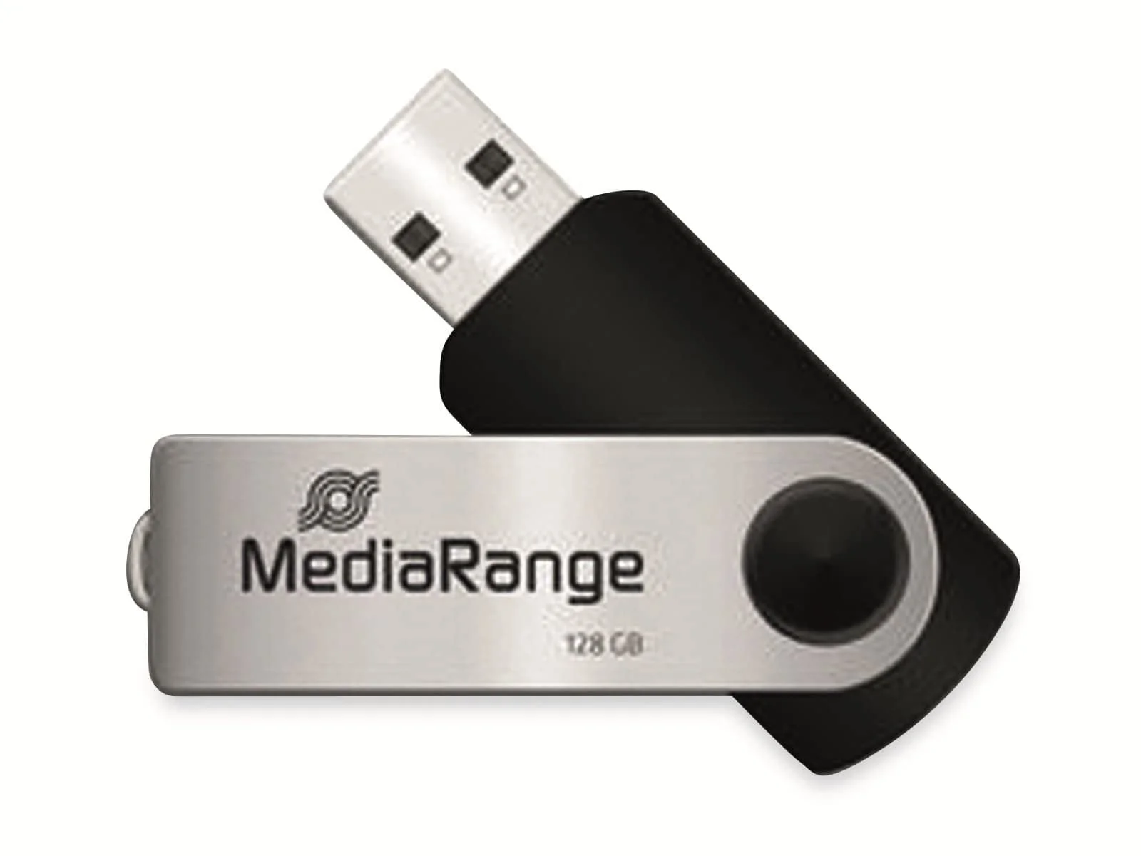 USB-накопичувач MEDIARANGE MR913 128 GB USB 2.0 Чорний/Сріблястий, фото №1