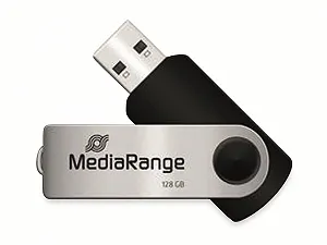 Купити USB-накопичувач MEDIARANGE MR913 128 GB USB 2.0 Чорний/Сріблястий - Фото 1 USB-накопичувач MEDIARANGE MR913 128 GB USB 2.0 Чорний/Сріблястий - Фото 1