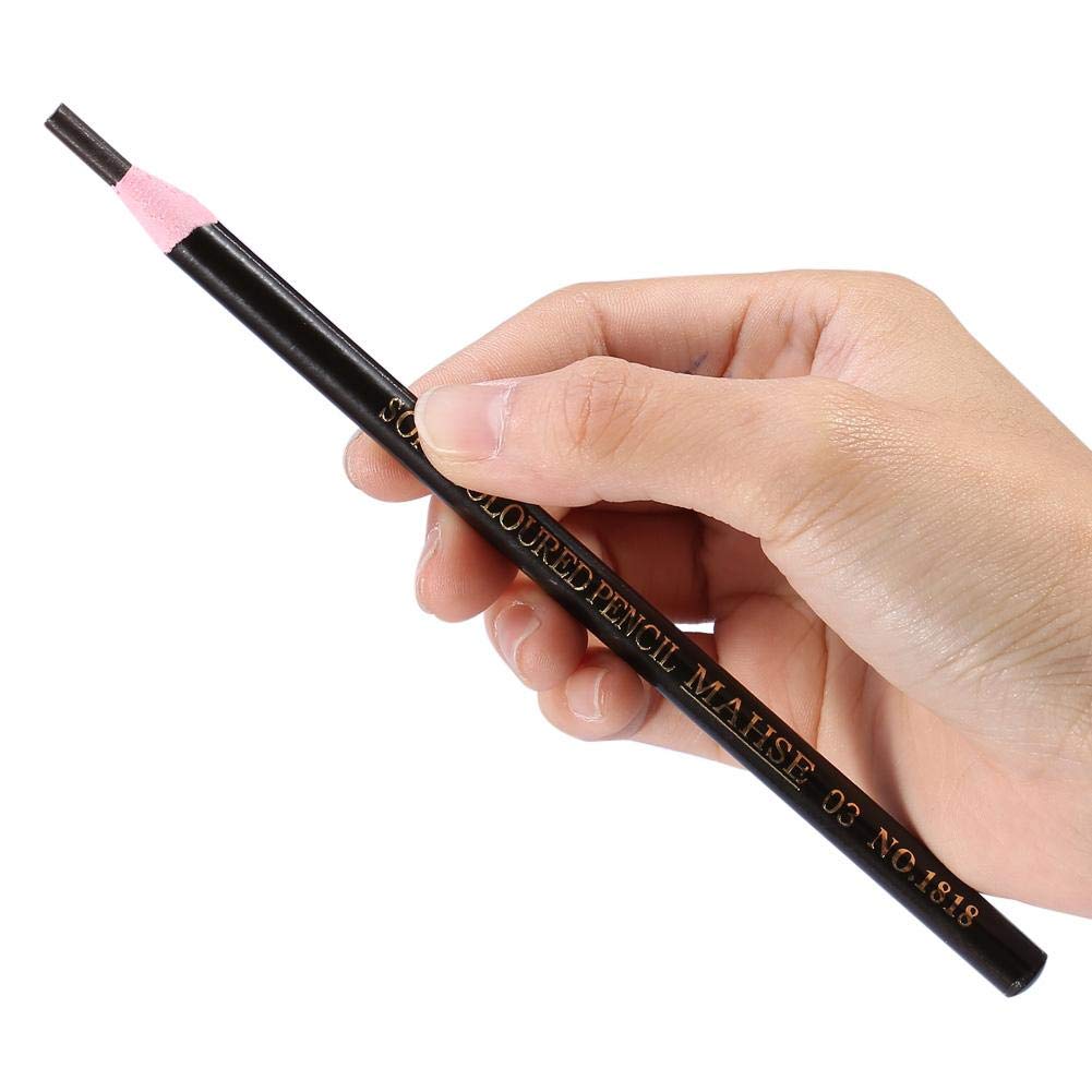 Олівець для брів Waterproof Tattoo Pencil Definer Single Head без точила 12 Pieces Coffee, фото №6