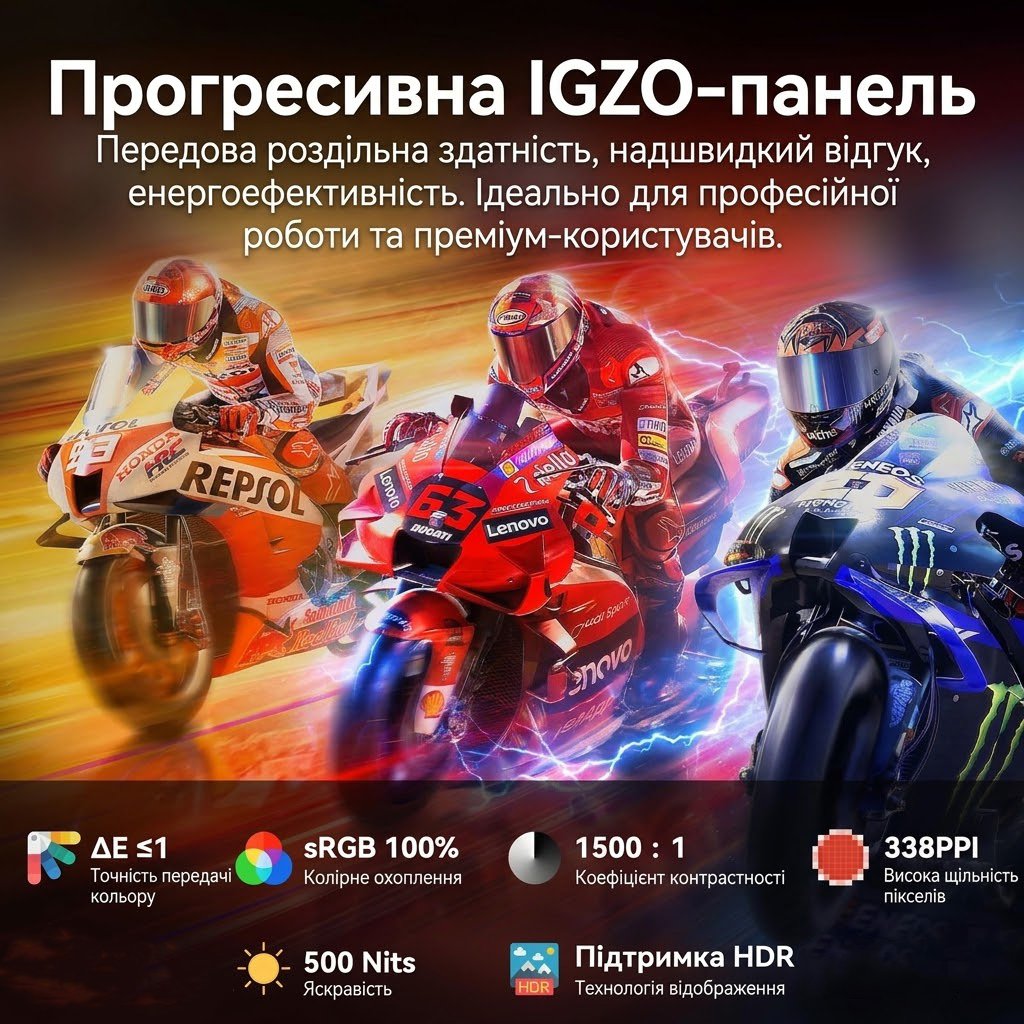 Монітор портативний 13.4" Intehill U13ZA 4K IPS 60 Гц, фото №3