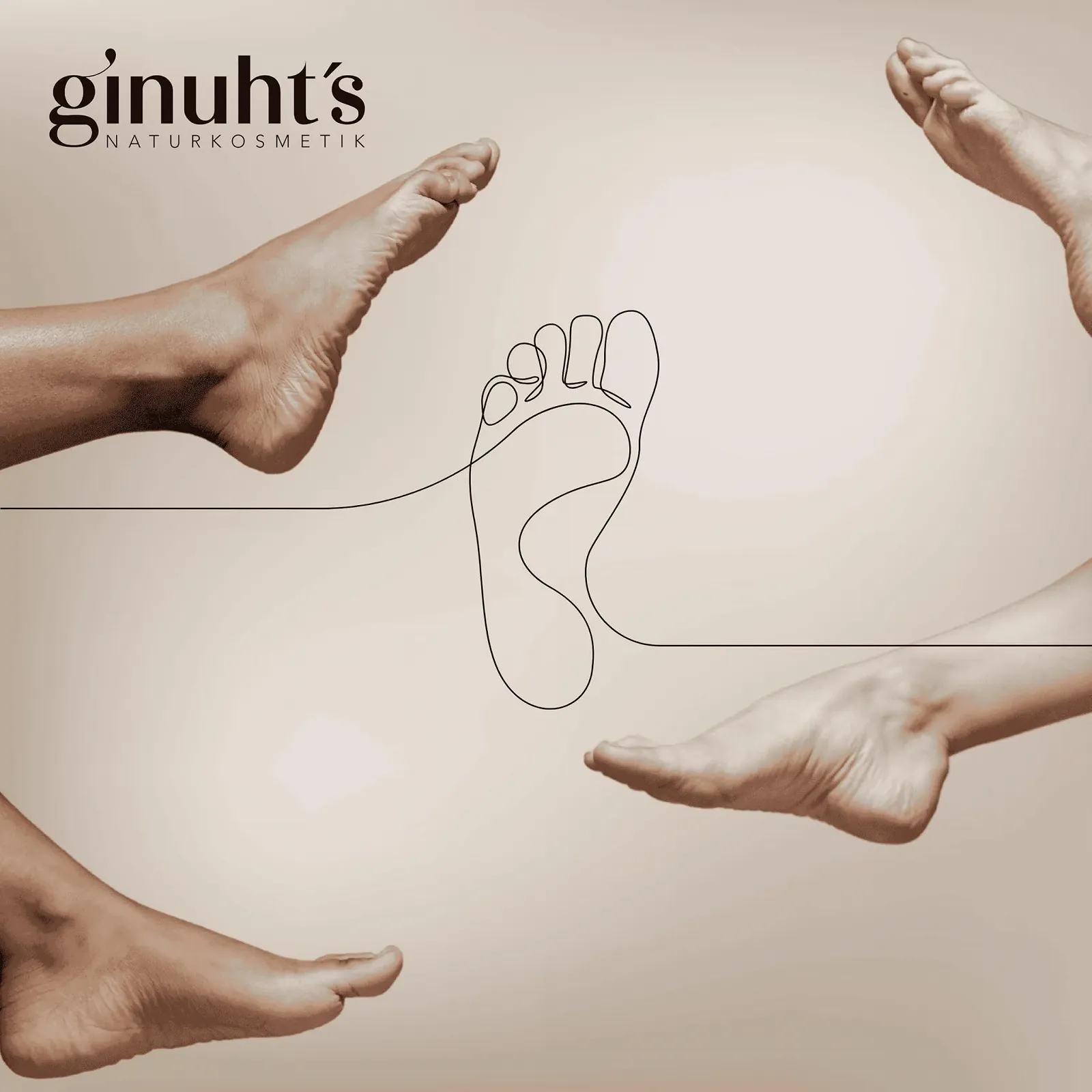 Крем для ног ginuht's Naturkosmetik органический увлажняющий противогрибковый с календулой и лавандой, фото №6