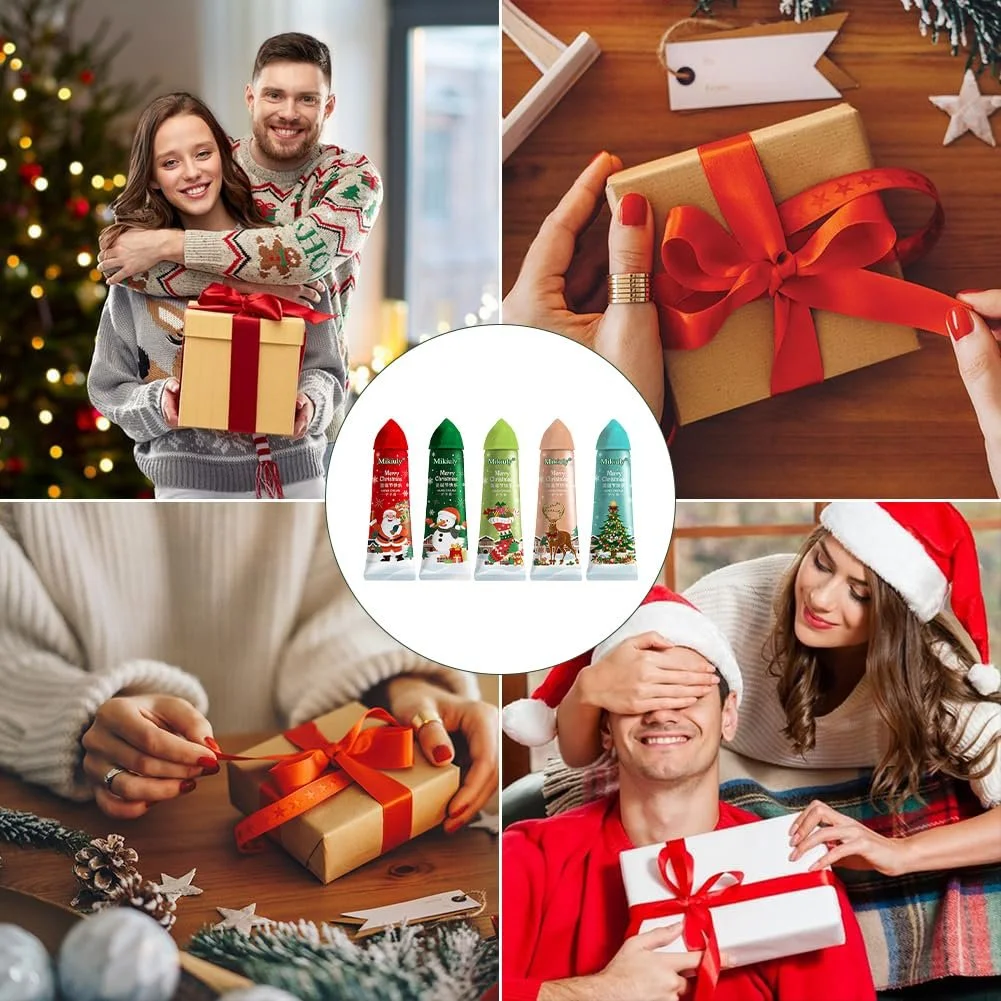 Набор кремов для рук Рождественский, Мини-кремы для рук, Увлажняющий крем для рук для потрескавшейся кожи, фото №6