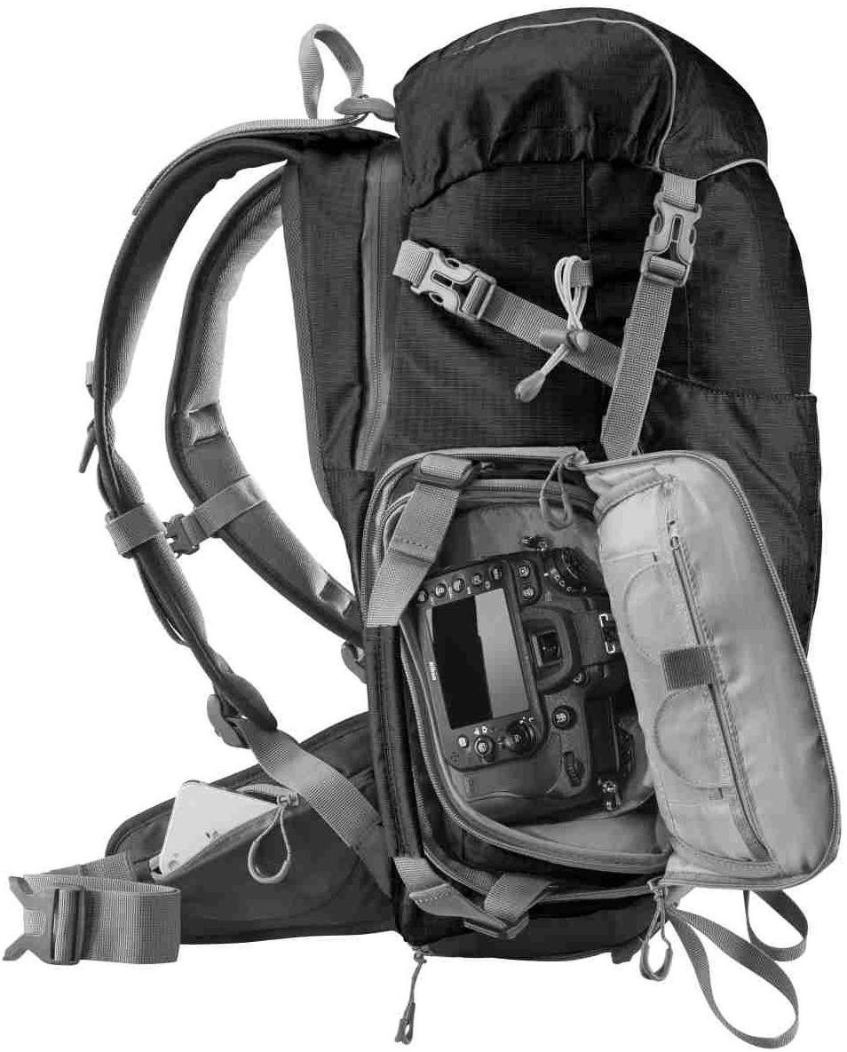Фоторюкзак Mantona Elements 2-в-1 (зі знімною сумкою) / 49 x 29 x 18 см / Чорний, фото №2