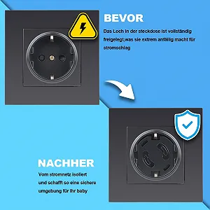Защита для розеток REDTRON Schuko/F plug с поворотным механизмом 20 шт. Белый synthetic.ua - Фото 1