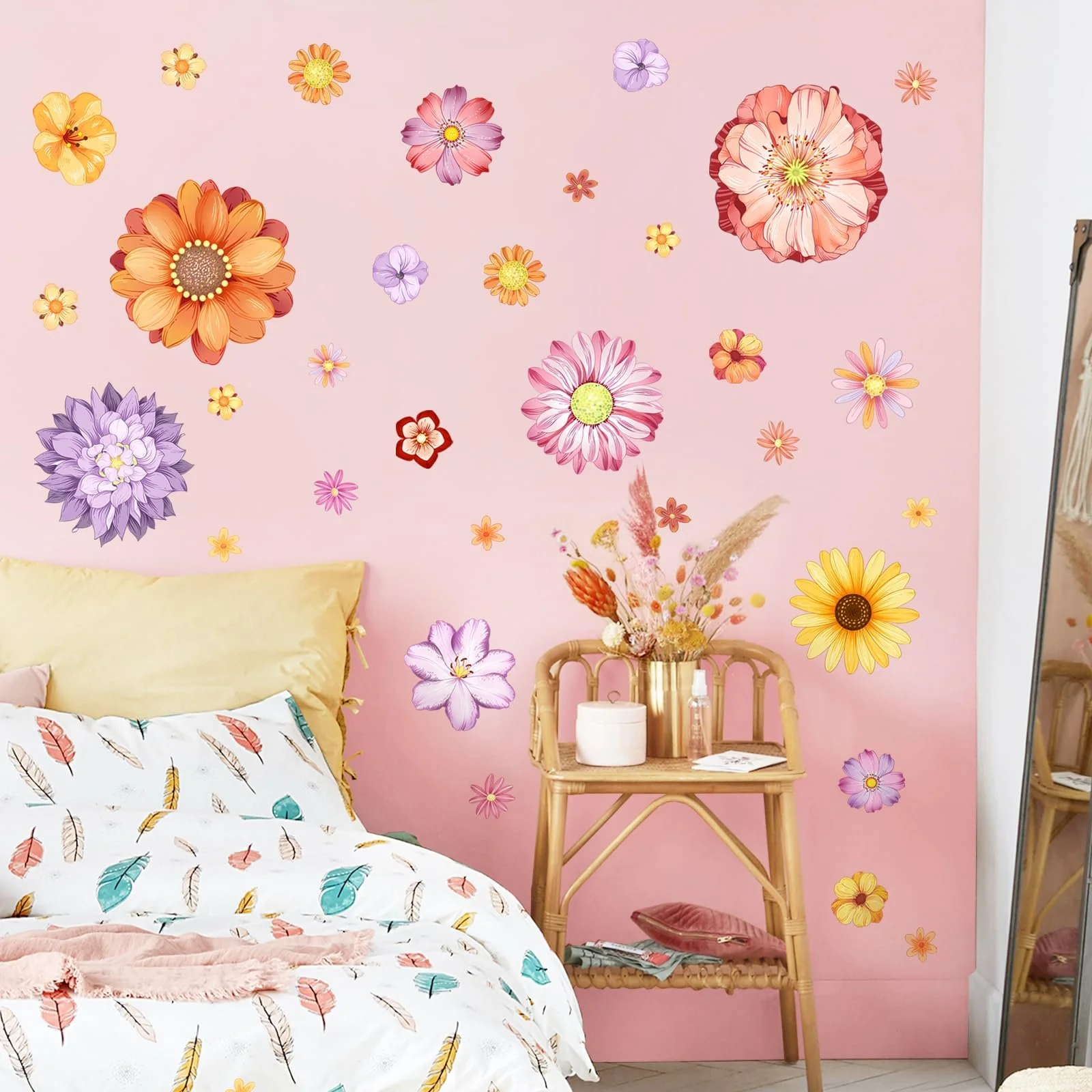 Наклейки на стіну Supzone Ромашки акварельні 24 шт., фото №4