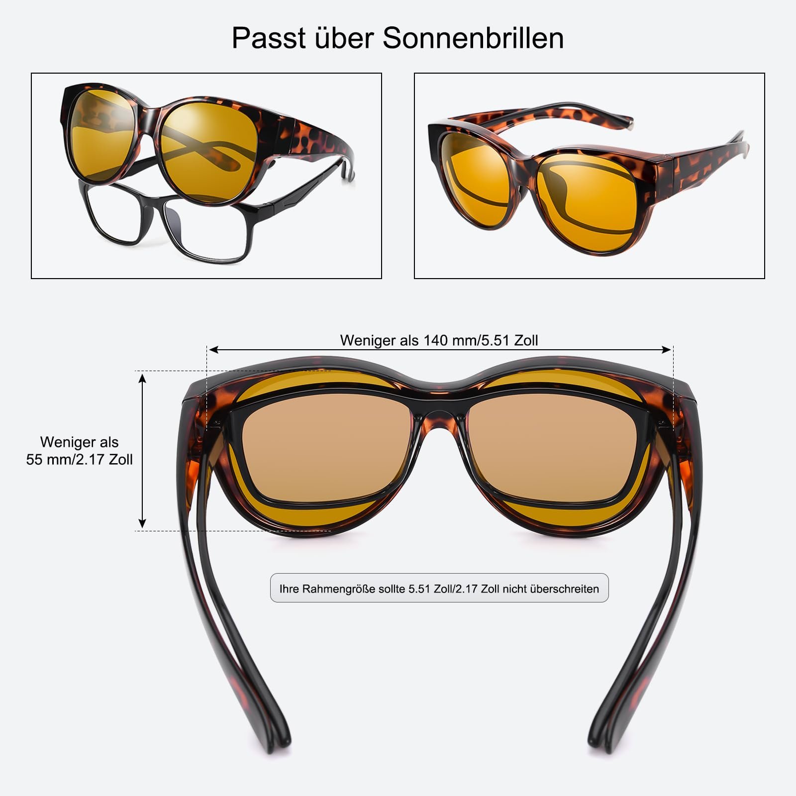 Поляризовані сонцезахисні окуляри для носіння поверх окулярів TINHAO, фото №4 Поляризовані сонцезахисні окуляри для носіння поверх окулярів TINHAO, фото №4